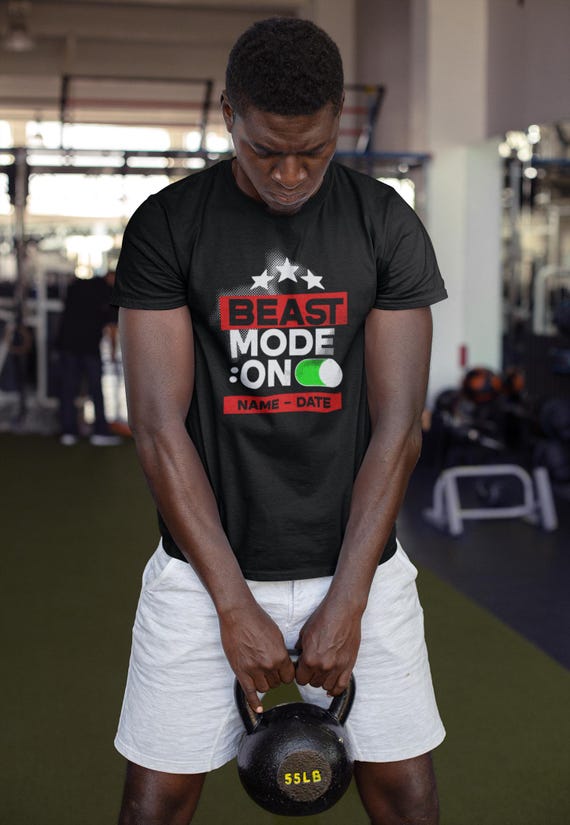 Beast Mode Activated Custom T-Shirt - Gym Fitness Tee, Workout Gift Idea, Personalized Unisex Shirt