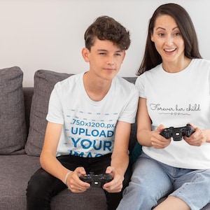 Forever Her Child Shirt, Minimalist Mom Shirt, Mother's Day Gift, Meaningful Gift for Mom, Aesthetic Script Tee, Soft Emotional Gift