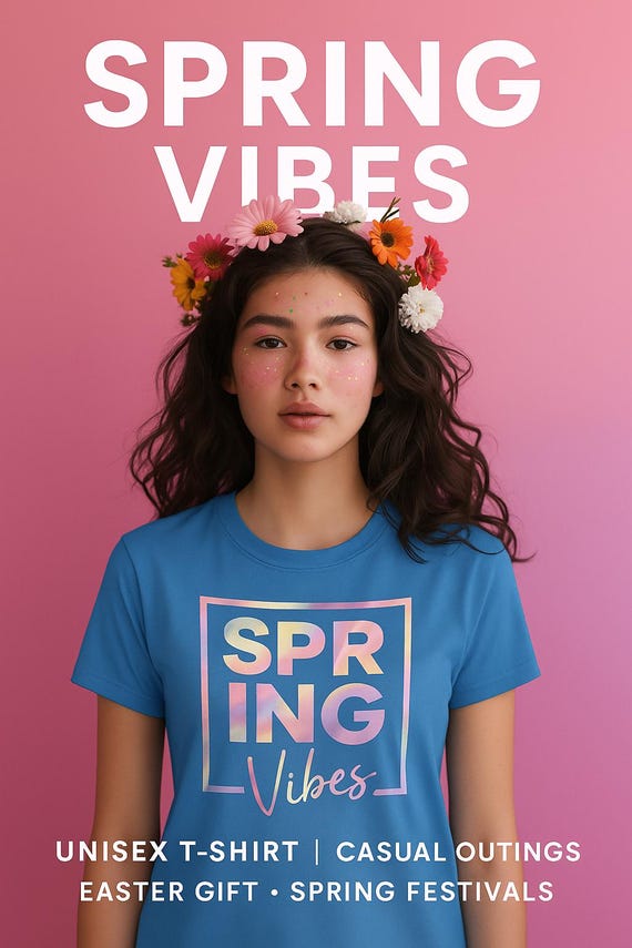 Spring Vibes Unisex T-Shirt | Casual Outings Tee | Easter Gift Shirt | Nature Lovers Tee | Spring Festivals Clothing