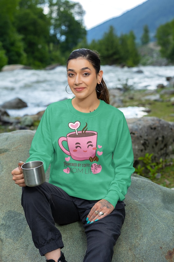 Coffee & Love Sweatshirt - Perfect for Coffee Lovers, Mom Gifts, Cozy Apparel, Gift for Her, Casual Style, Mother's Day, Unisex Hoodie,