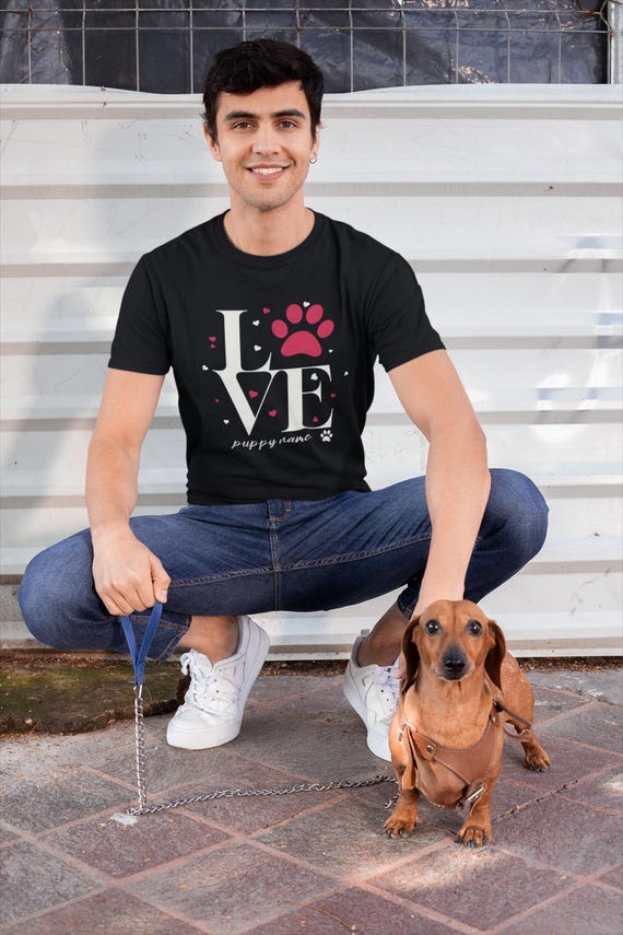 Customizable Pet Love Unisex T-Shirt, Gift for Dog Lovers, Cute Animal Apparel, Personalized Tee, Softstyle Shirt