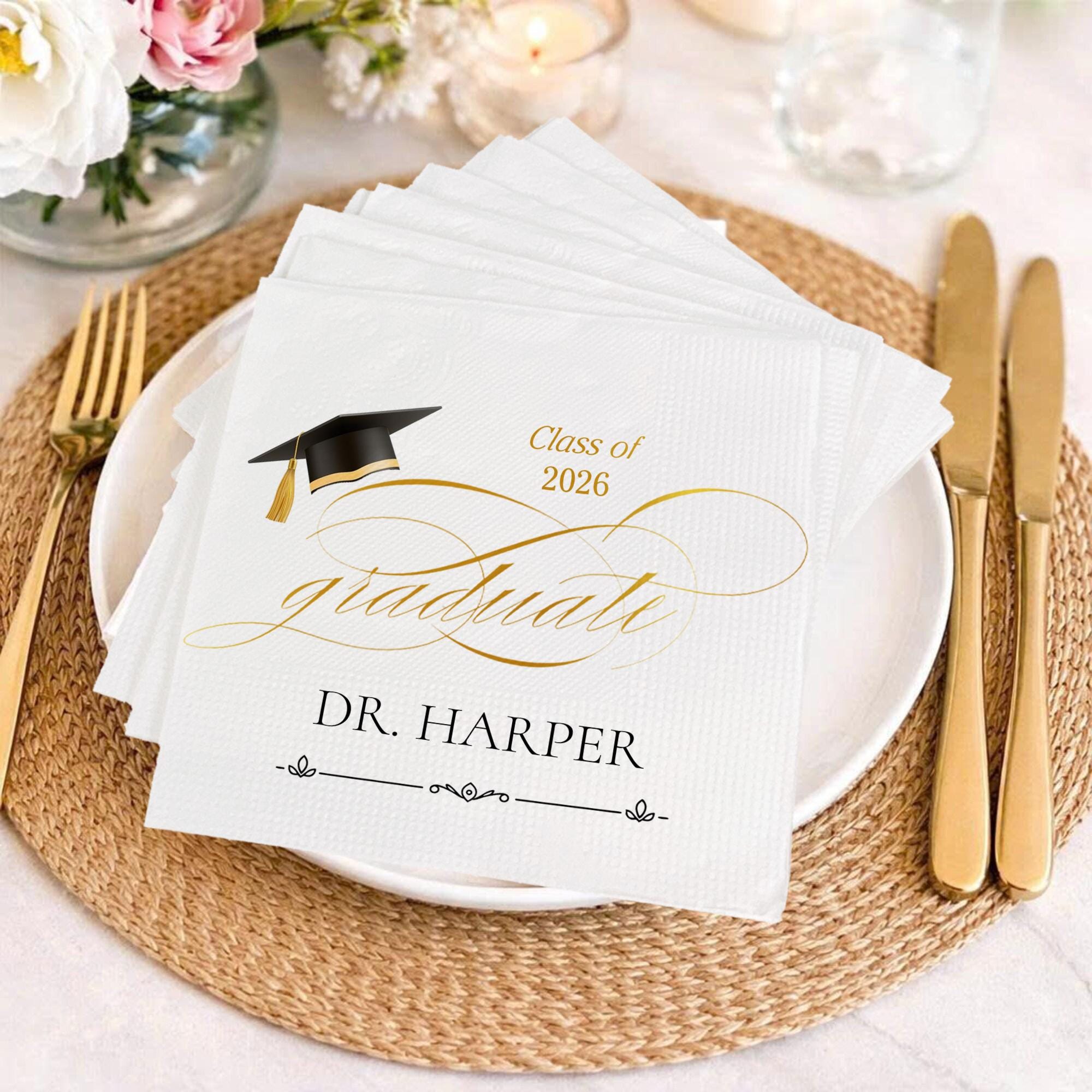 Personalized Doctor Graduation Napkins Medical School Graduation Party personalized-doctor-graduation-napkins-medical-school-graduation-party