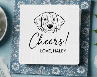 Personalized Pet Napkins for Wedding, Custom Dog Party Napkins, Unique Shower Napkin, Customized Cat Napkins, Special Birthday Napkins