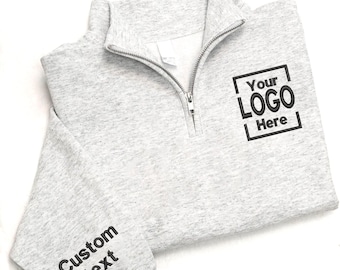 Custom Logo Embroidered Sweatshirt, Personalized Business Logo Embroidery Hoodie, Custom Team Logo Clothings, Customized Company Logo Outfit