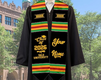 Personalized African American Graduation Sash, African Flag Grad Sash 2026, African Graduation Sash, Stole Class Of 2026, Graduation Gift