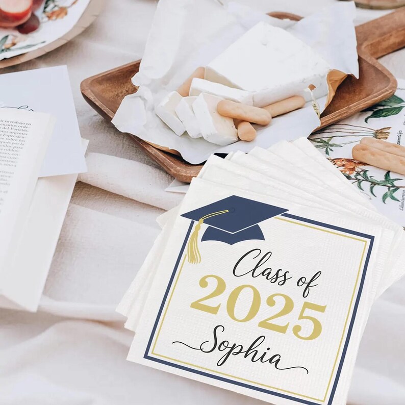 Custom Graduation Napkins Class of 2026, Grad Party Decor, Congrats ...