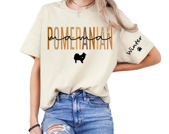 Personalized Pomeranian Shirt, Custom Pomeranian Mom Shirt Sweatshirt Hoodie, Pomeranian Lover Tee, Gift for Pet Owner, Dog Mom Gifts