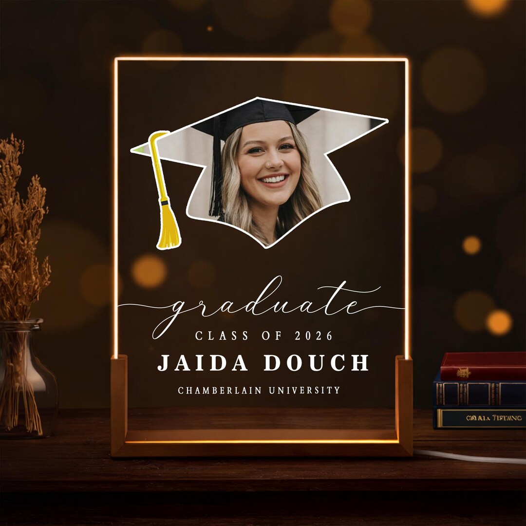 Graduation Led Design Personalized Graduation LED Night Light, Custom Photo Graduation Night ...