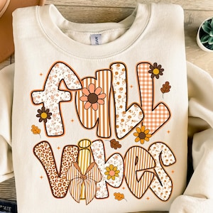 Fall Vibes PNG | Cozy Preppy Autumn Sublimation Designs | Retro Fall Aesthetic | Pumpkin Season Shirt PNG, preppy autumn png
