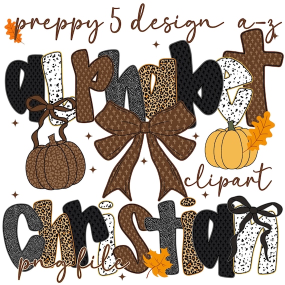 Preppy Christian Alphabet PNG: Pastel Scripture Letters (Digital Download)