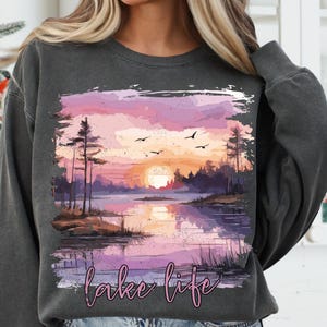 Lake Life png, Sublimation Design, Summer Vacation PNG, Lake Sublimation, Retro PNG, Fishing PNG, T-shirt Design, Instant Download