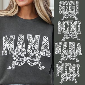 Floral Lace Mama PNG: Mother&#39;s Day Varsity Design (Digital Download)