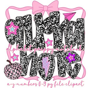 Alphabet Notizbuch Retro Preppy PNG Grandmillennial, Notizbuch Alphabet adrett, Quelle des koketten Alphabets, PNG Quelle, handgezeichnet