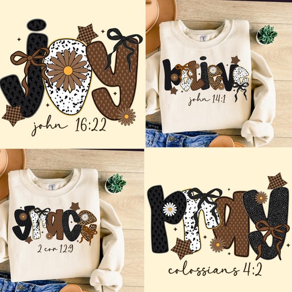 Preppy Christian PNG Bundle: Leopard Bible & Plaid Jesus (Digital Download