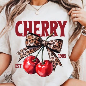 Cherry Bow Valentine&#39;s Day PNG (Digital Download)