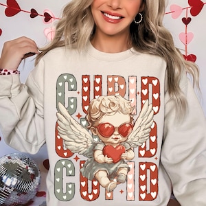 Retro Cupid Vibes Funny Valentine's Day PNG Cute Valentine Shirt Valentines Day Png ,Cute Cupid Png Retro Valentines Day Png Valentines Day