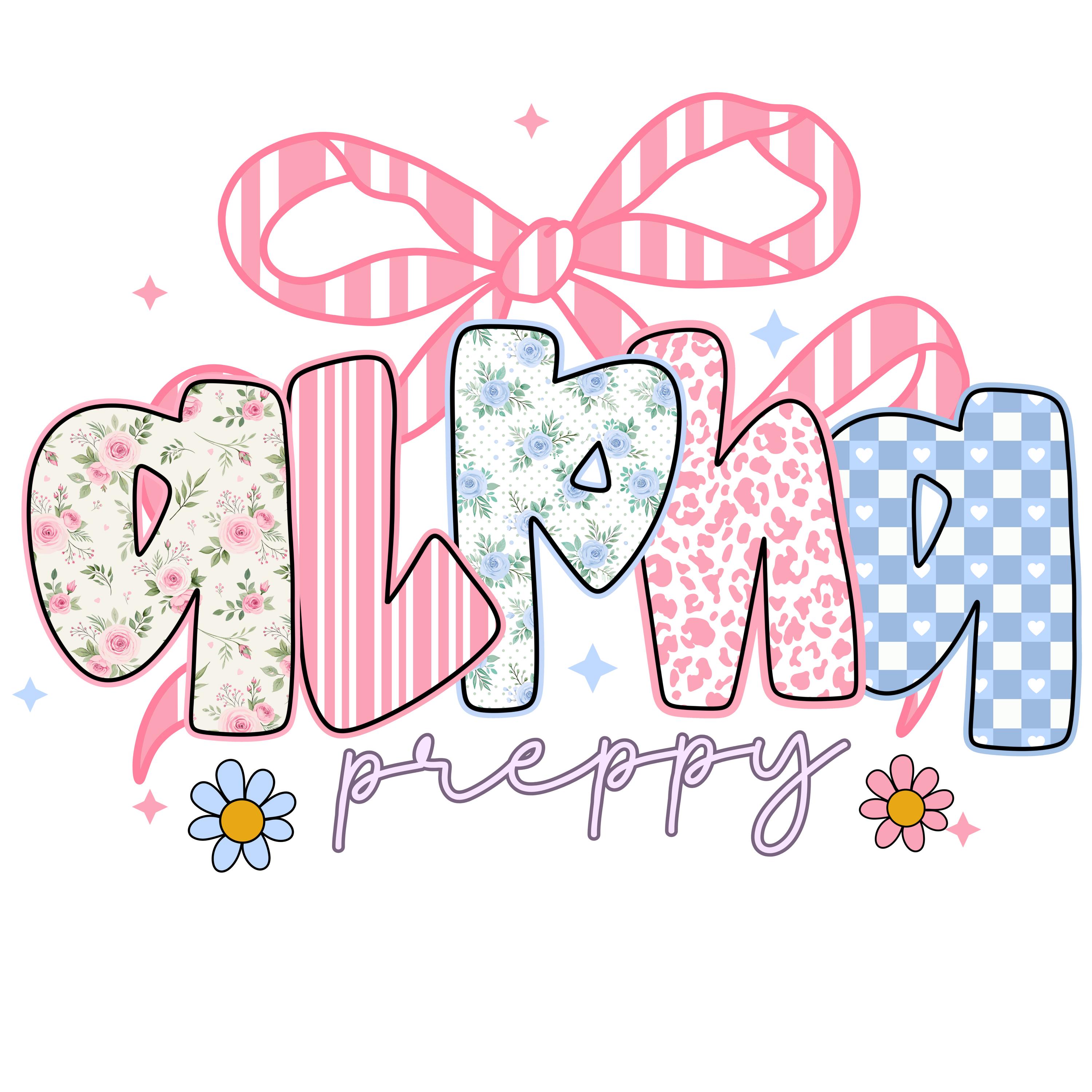 Preppy Floral Alphabet PNG | Retro Grandmillennial Font, Vintage ...