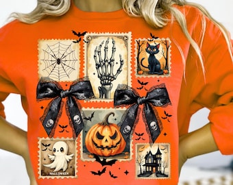 Spooky Season PNG, Vintage Halloween Ghost PNG, Flirty Fall Pumpkin T-shirt Design, Halloween Brush Stroke Sublimation, Preppy png