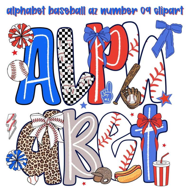 Varsity Sports Alphabet PNG Bundle: College Font Clipart (digital ...