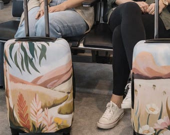 Bagagehoes - abstract landschap | Kofferbeschermer