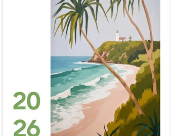 Australische abstracte landschappen - vierkante wandkalender 2026