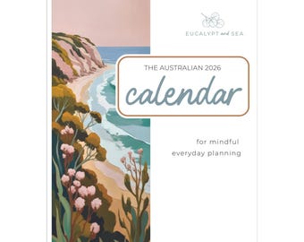 De Australische kalender/planner voor 2026 | Abstracte Australische kunst voor een langzaam, zachtaardig leven
