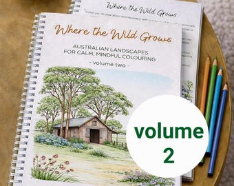 Australian Landscapes Colouring Book - Mindful Art, Volume 2