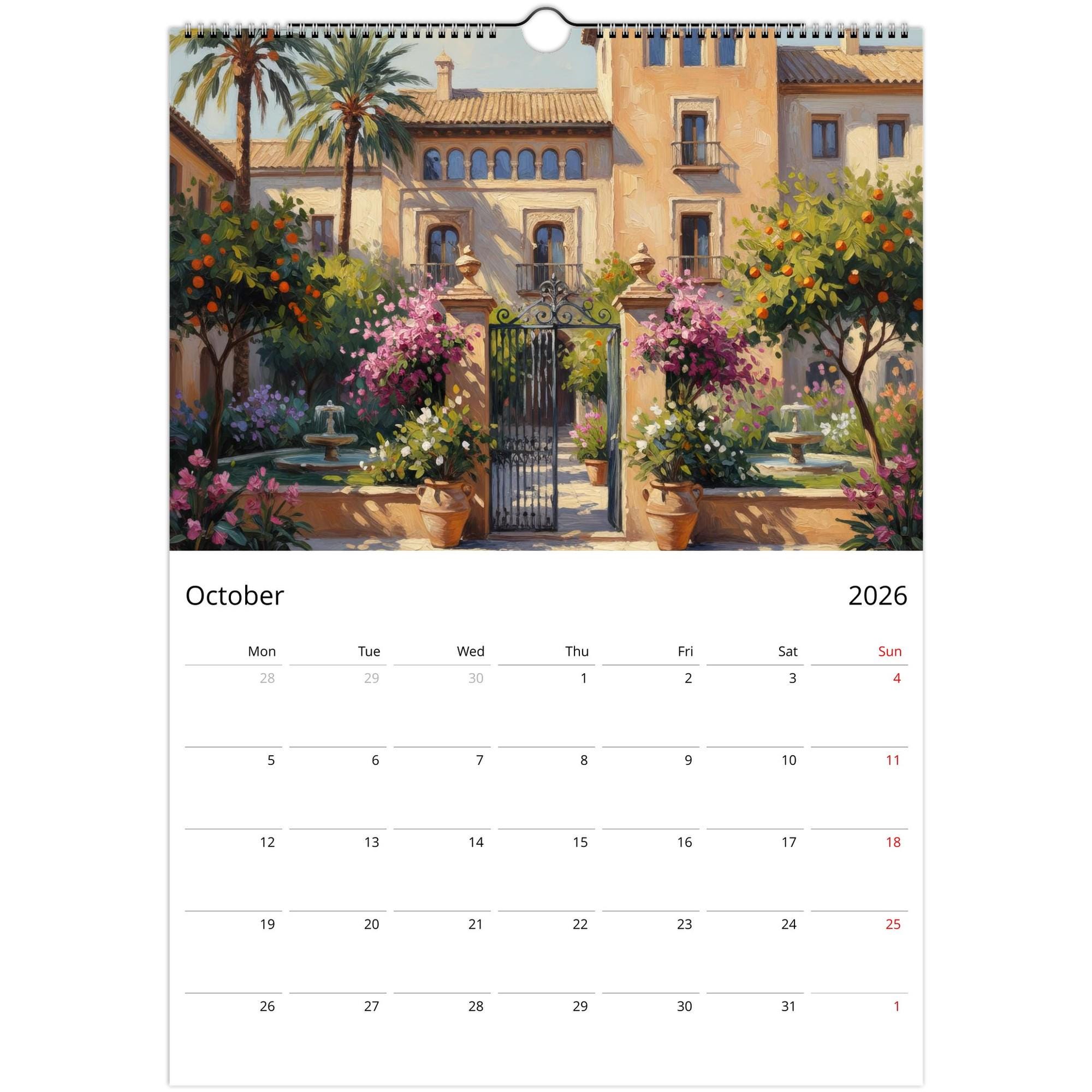 Painted European Wall Calendar 2026: Ready-to-frame Art Prints - Etsy ...