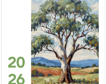 Australische geschilderde landschappen - vierkante wandkalender 2026