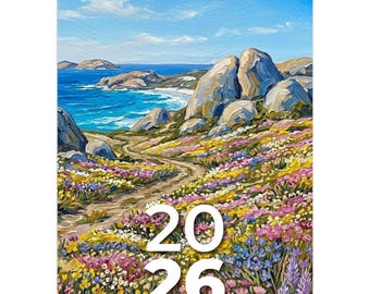 Wandkalender Australische wilde bloemen 2026: kant-en-klare kunstafdrukken