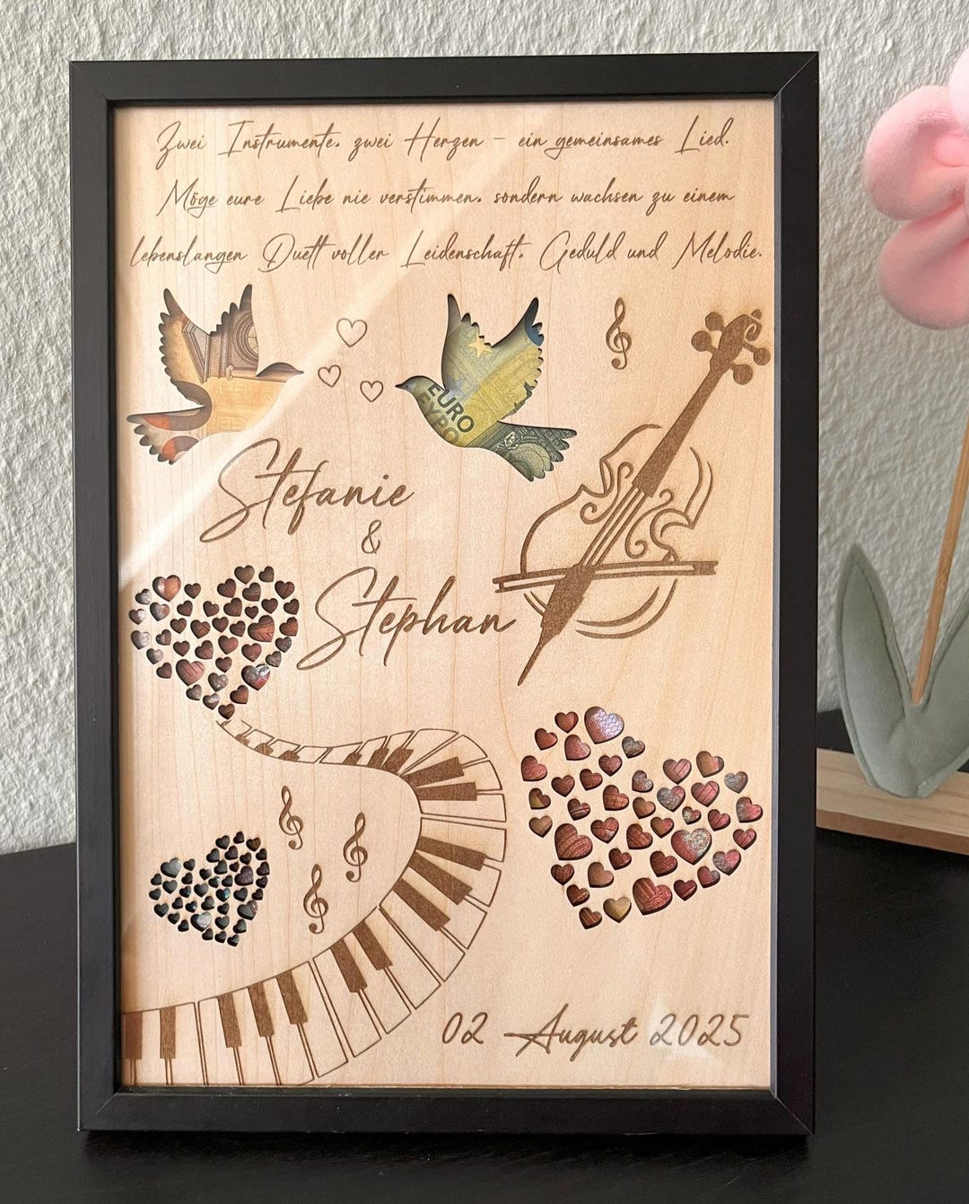 Personalized Money Gift Picture Frame With Engraving – Wedding Gift ...