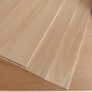 5/10/15 pieces various sizes linden wood plywood panels 3 mm for laser cutting DIY smooth high-quality processed beautiful light grain
