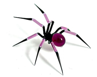 Purple Spider - Glass Figurine Sculpture