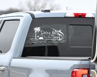 Living Life, Salt Life Style, Customizable, Saltwater Fishing Decal, Gifts for Him, Truck Decal, Vinyl, Fathers Day, Deep Sea, Sticker