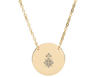 Collar de disco con motivo de la Luna de Beitlahem