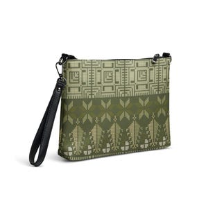 Olivgrüne Palästinenser Motiv Design Print Schultertasche