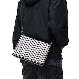 Flag Colors Keffiyeh (kufiya) Pattern Shoulder Bag