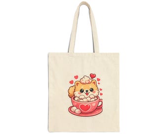 Bolsa de mano de San Valentín con diseño de cachorro kawaii / Diseño de perro