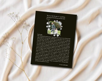 Plantilla de carta para el abuelo: Foto de recuerdo editable (Canva)