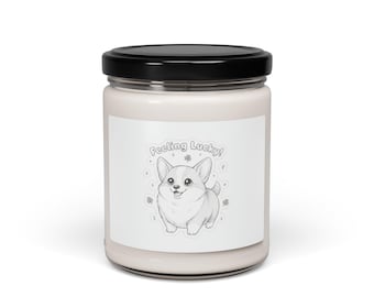 Vela de soja "Siente suerte", 250 ml / Vibra verde de la suerte, amuleto divertido