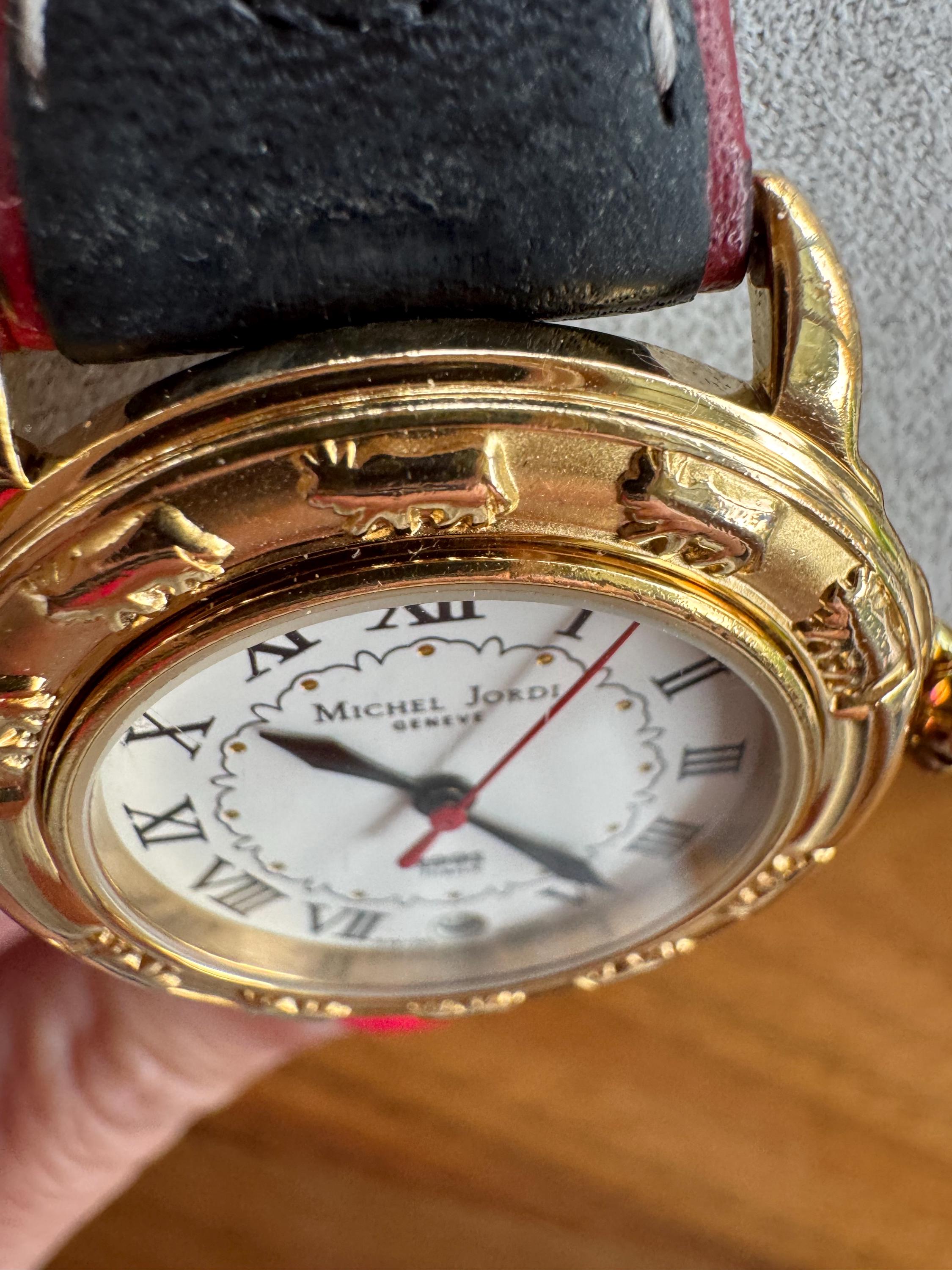 Vintage MICHEL JORDI Original Strap Swiss Made Ladies Or