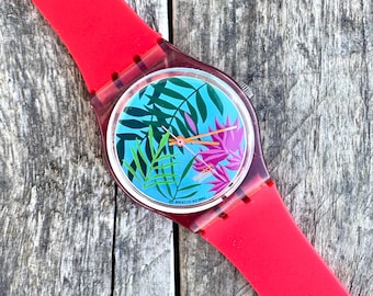 Zegarek vintage Swatch Floral Story GR119 Summer - nowa bateria, pasek zamienny - sprawny