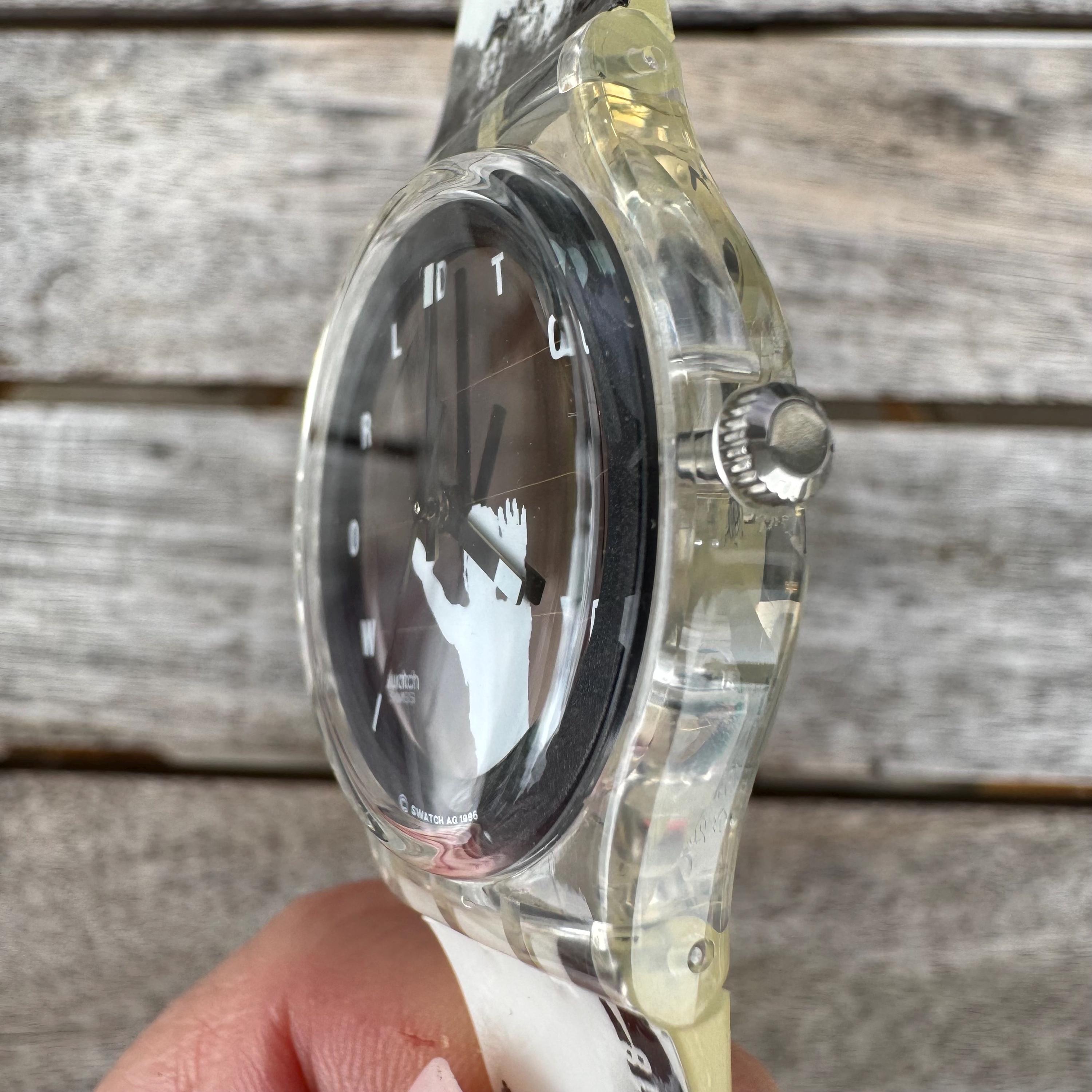 Vintage Swatch Solar Watch: SRK104D, NOS Germany, 1990s