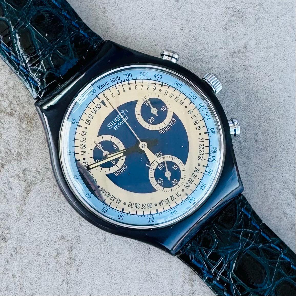Silver Swatch Watch - Etsy display picture 2