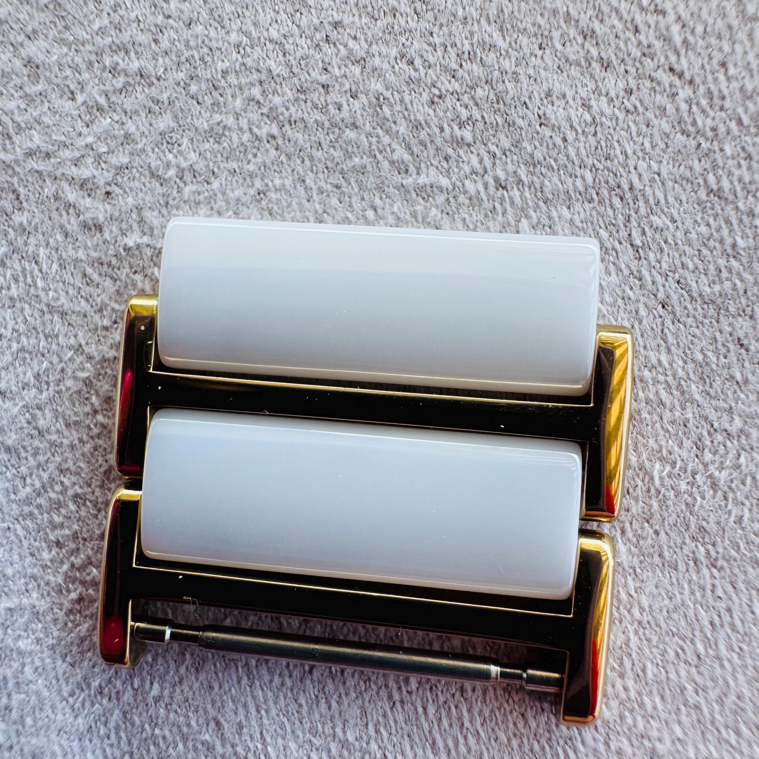 Bracciale Rado Originale In Argento E Ceramica Per Anello Sinistro - Ricambio 22mm Vintage Raro Per Diastar
