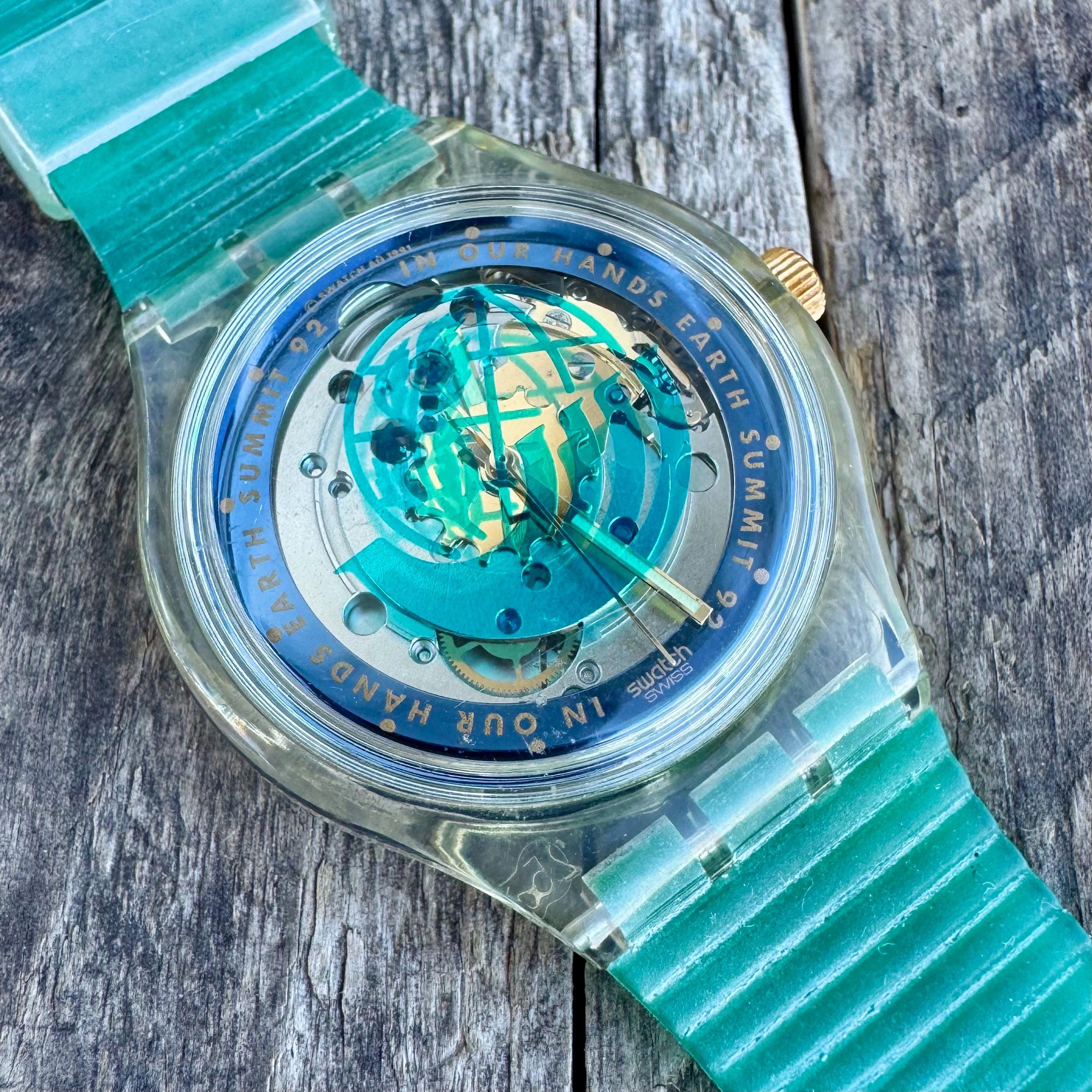 Swatch Automatic Watch – Earth Summit 1992 Skeleton Movement