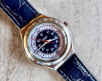 Vintage Swatch Irony Big Ocean Storm YGS103 Watch Navy