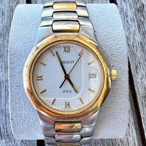 Vintage Tissot PRX Men's Watch Two-Tone Stainless Steel 34mm Swiss Quartz Original Bracelet