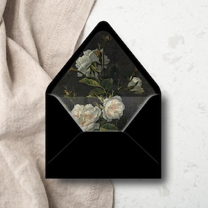 Anne | Druckbares Umschlagfutter, Euro Flap A7 A6 A2 A1, Euro Flap 5 & 6.5 Sq, Florales Gemälde, Euro Flap 5 & 6.5 Sq, Wedding Liner Insert