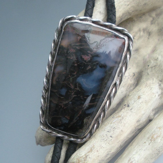 Agate Sterling Bolo Big Fabulous - image 1